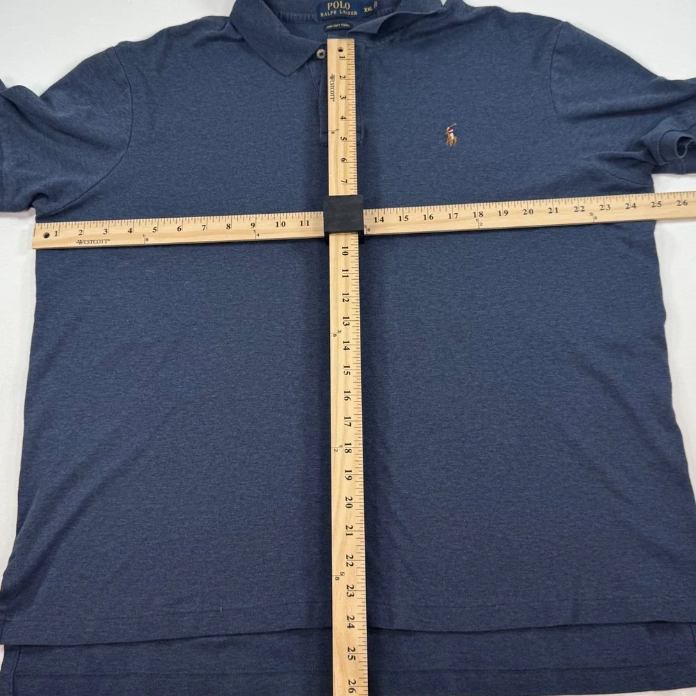 Polo Ralph Lauren Mens XXL Blue Pima Soft Touch Cotton Short Sleeve Polo Shirt